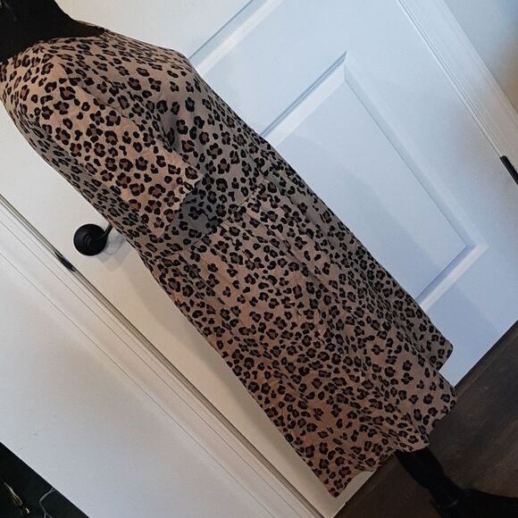 Wild Fable Tan Animal Print Dress - Picture 2 of 9